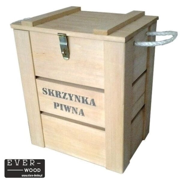 Skrzynka na piwo 6 butelek zamykana - przegródki - obrazek 4