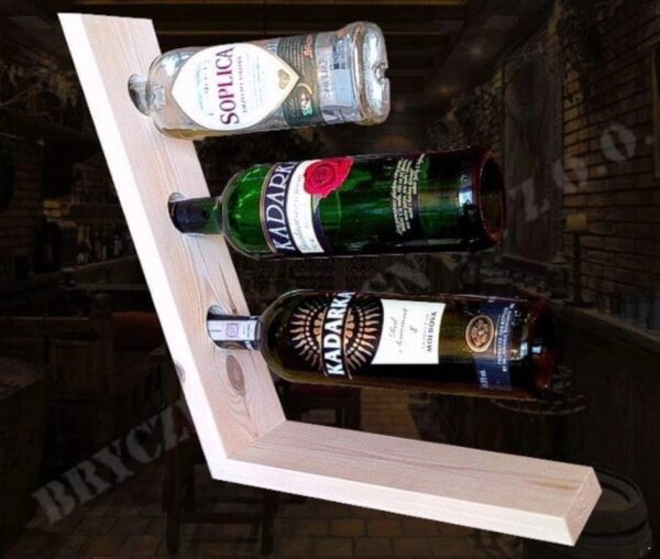 Stojak na wino - 3 butelki - obrazek 3