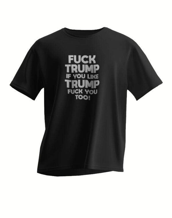 Koszulka - Fuck Trump - czarna-1 - obrazek 4