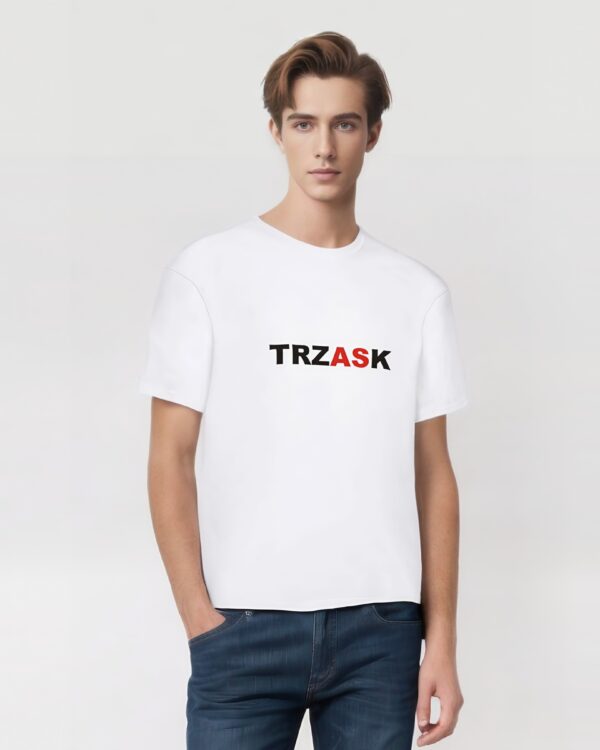Koszulka - TRZASK - biała - obrazek 3