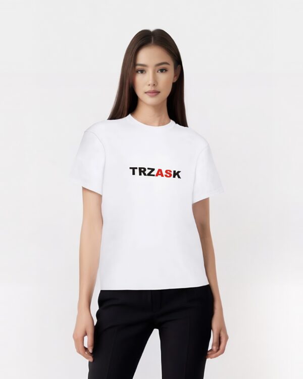 Koszulka - TRZASK - biała - obrazek 4