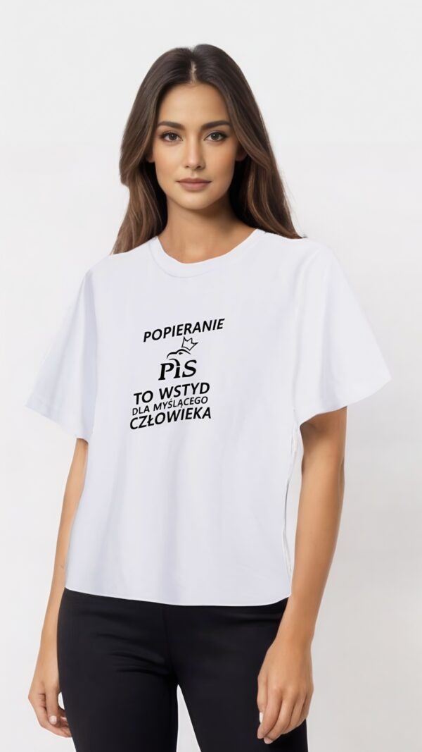 Koszulka - PIS Wstyd -  biała - obrazek 2
