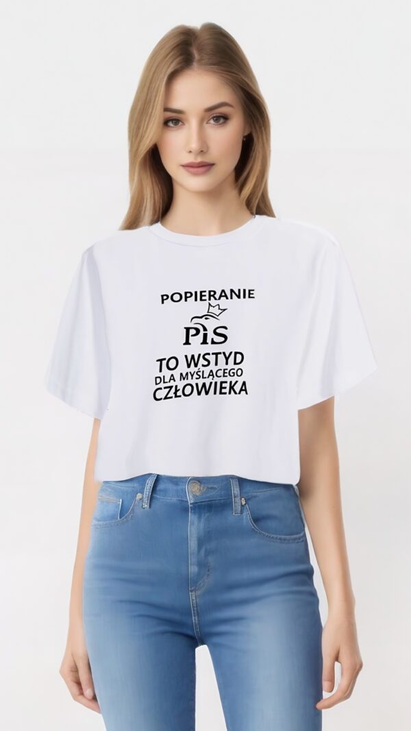 Koszulka - PIS Wstyd -  biała - obrazek 6