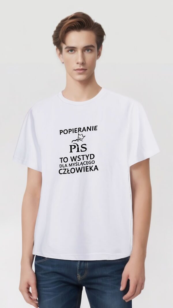 Koszulka - PIS Wstyd -  biała - obrazek 5