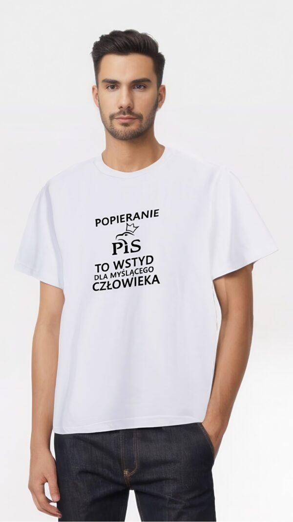 Koszulka - PIS Wstyd -  biała - obrazek 4